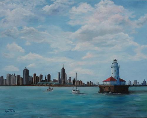 Chicago Skyline Lighthouse