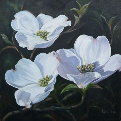 Flowering Dogwood 18x18 oil