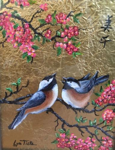 Two Birds Gold Rice Paper